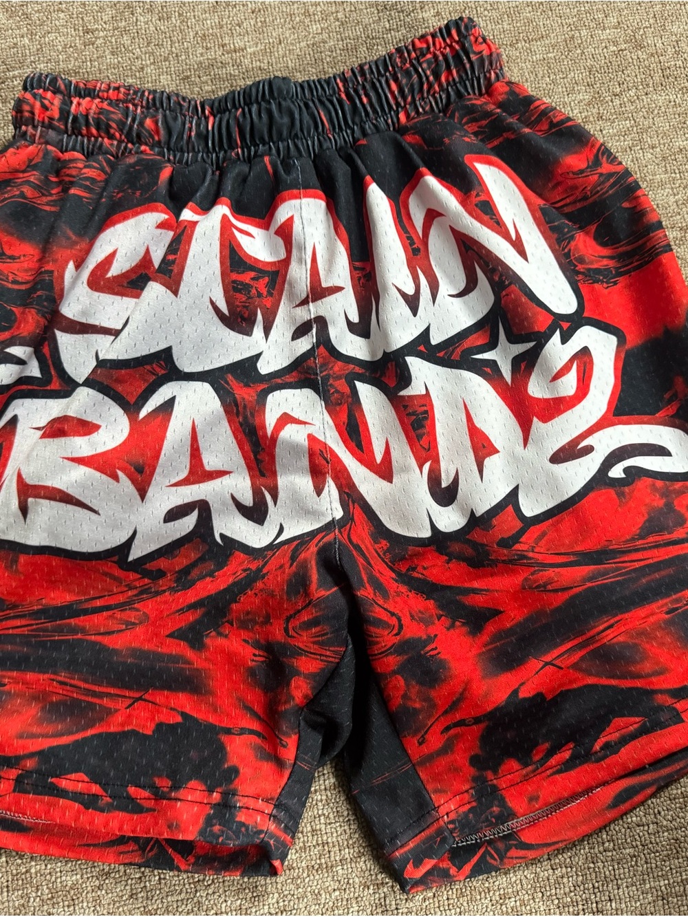 Men's Red and Black SB studios Shorts